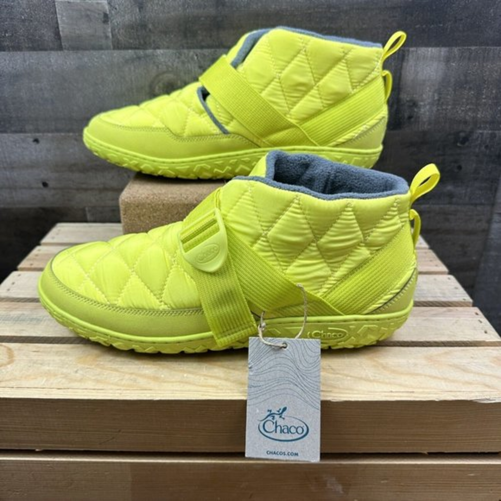 Chaco Ramble Puff Shoes Mens Size 12 Hi Viz Green‎ Yellow New JCH108127